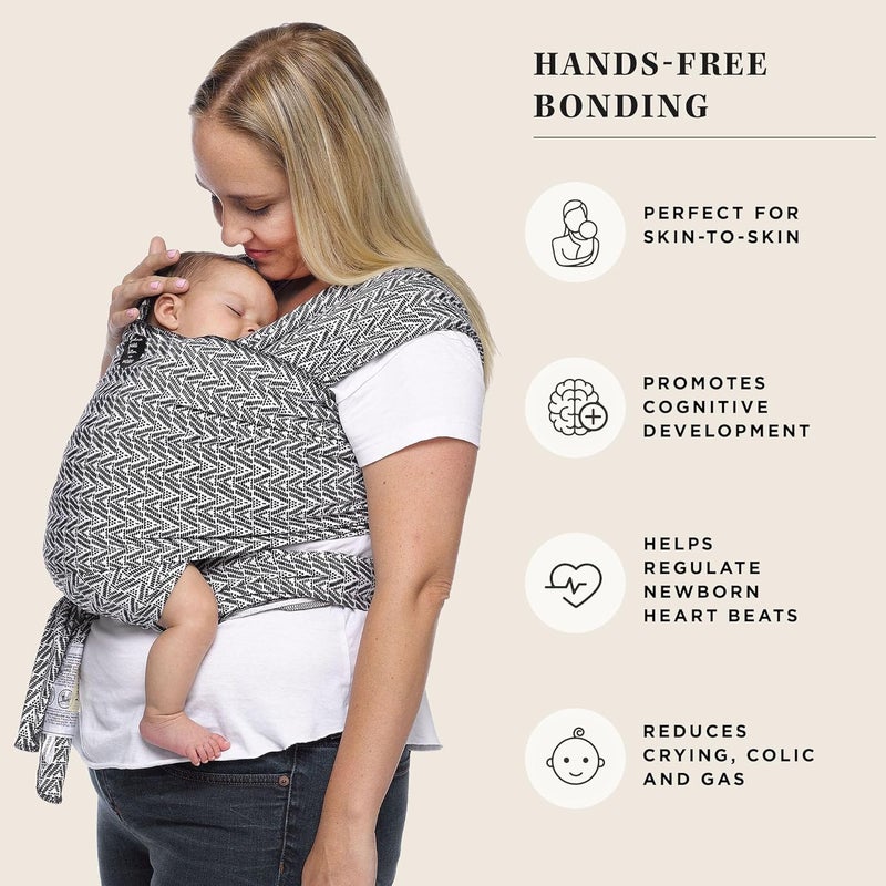 moby Baby Wrap Carrier Evolution by Petunia Pickle Bottom for Newborns to Toddlers (8-33lbs), Infant Sling Carrier, Hands Free Design, Adjustable for All Body Types (Starry Nights of Salvador) - Image 3
